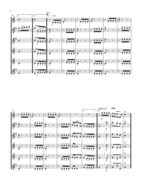 Allegro (from "Sonata for Trumpet") (Bb) (Saxophone Sextet - 1 Sop, 2 Alto, 2 Tenor, 1 Bari) (Sopran image number null