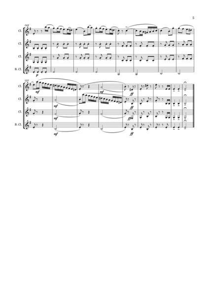 Rondo Alla Turca for Clarinet Quartet image number null