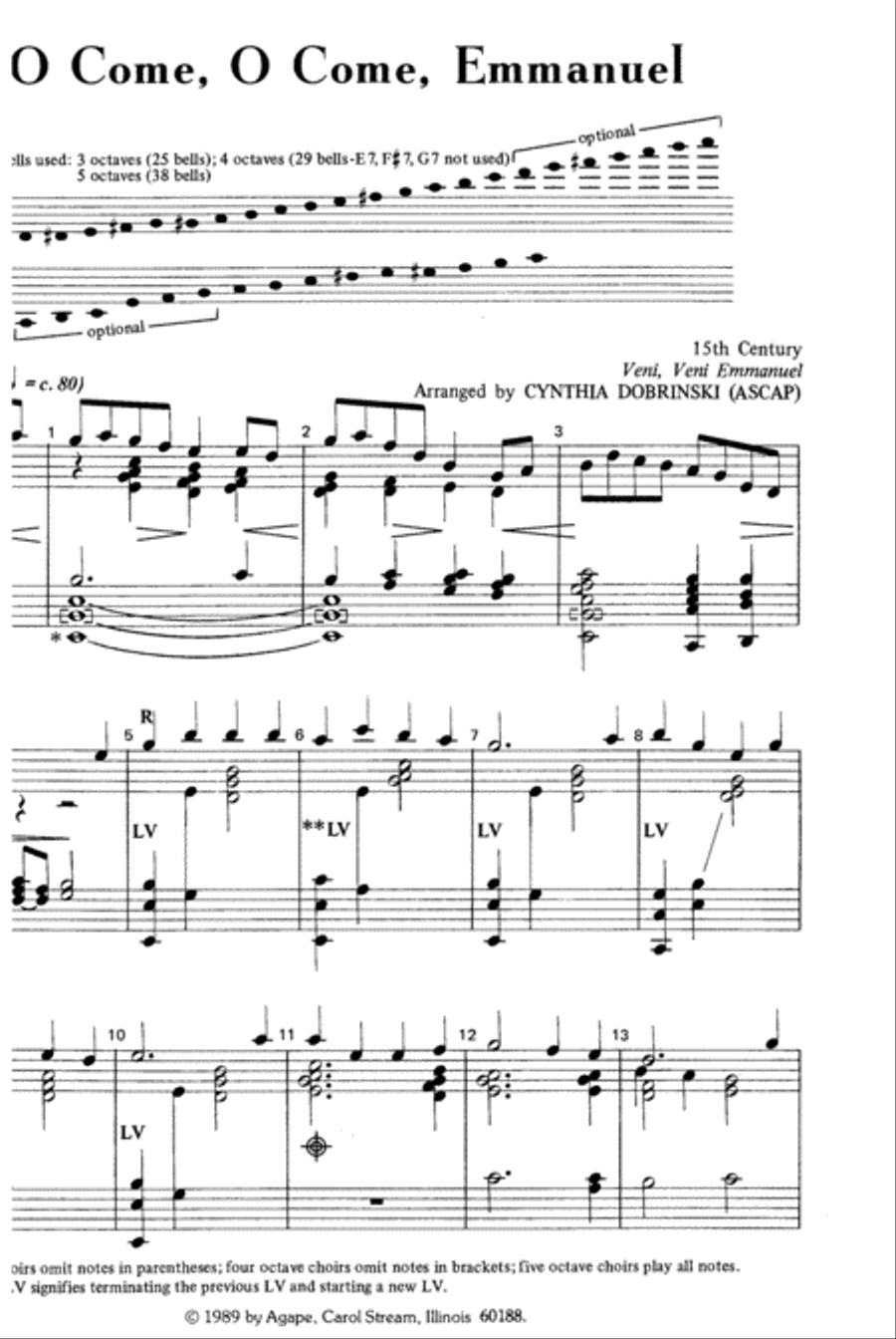 O Come, O Come, Emmanuel 5-Octaves scores gallery preview page 2