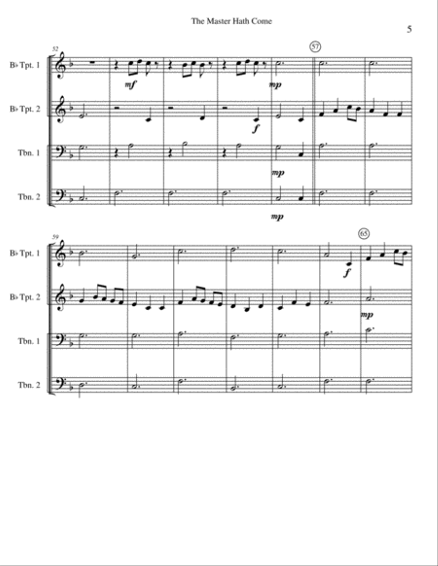 The Ash Grove Brass Ensemble scores gallery preview page 5