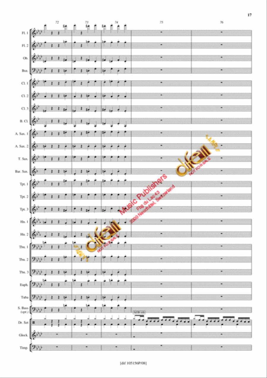 Theme from Inspector Gadget Concert Band scores gallery preview page 16
