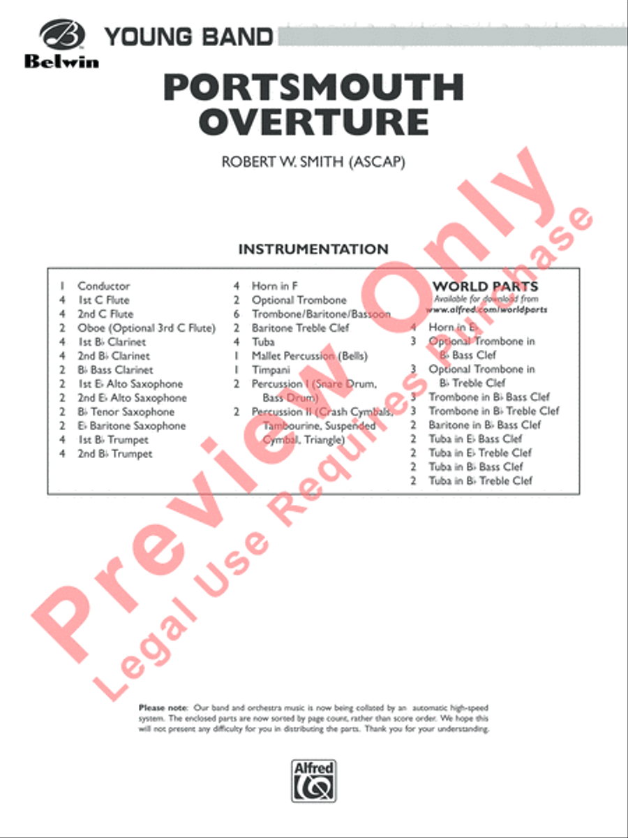 Portsmouth Overture Portsmouth Overture Concert Band scores gallery preview page 2
