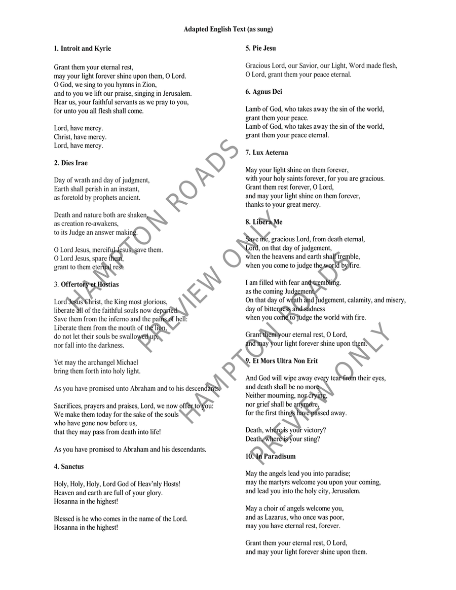 Requiem (SATB) Requiem (SATB) 4-Part scores gallery preview page 7