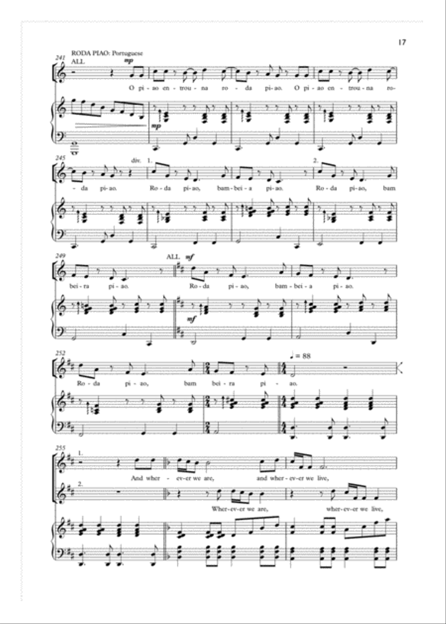 We Are Children of the World Unison Choir scores gallery preview page 4