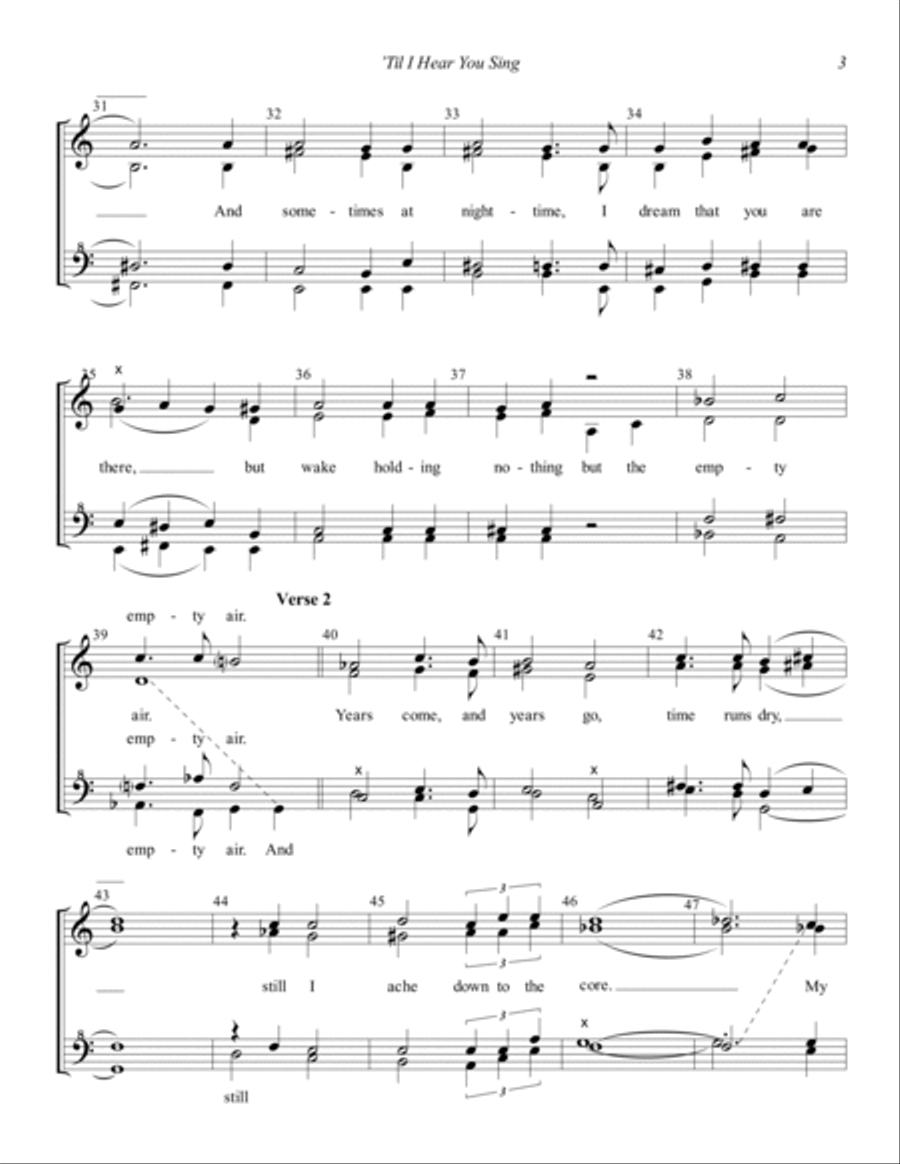 'Til I Hear You Sing (from Love Never Dies) (arr. Theodore Hicks) SSAA scores gallery preview page 3