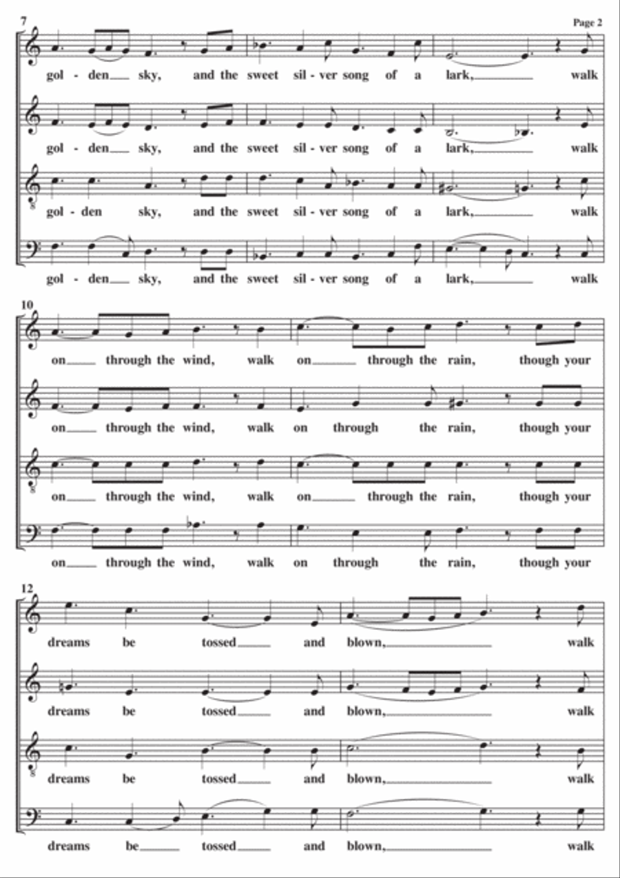 You'll Never Walk Alone 4-Part scores gallery preview page 2