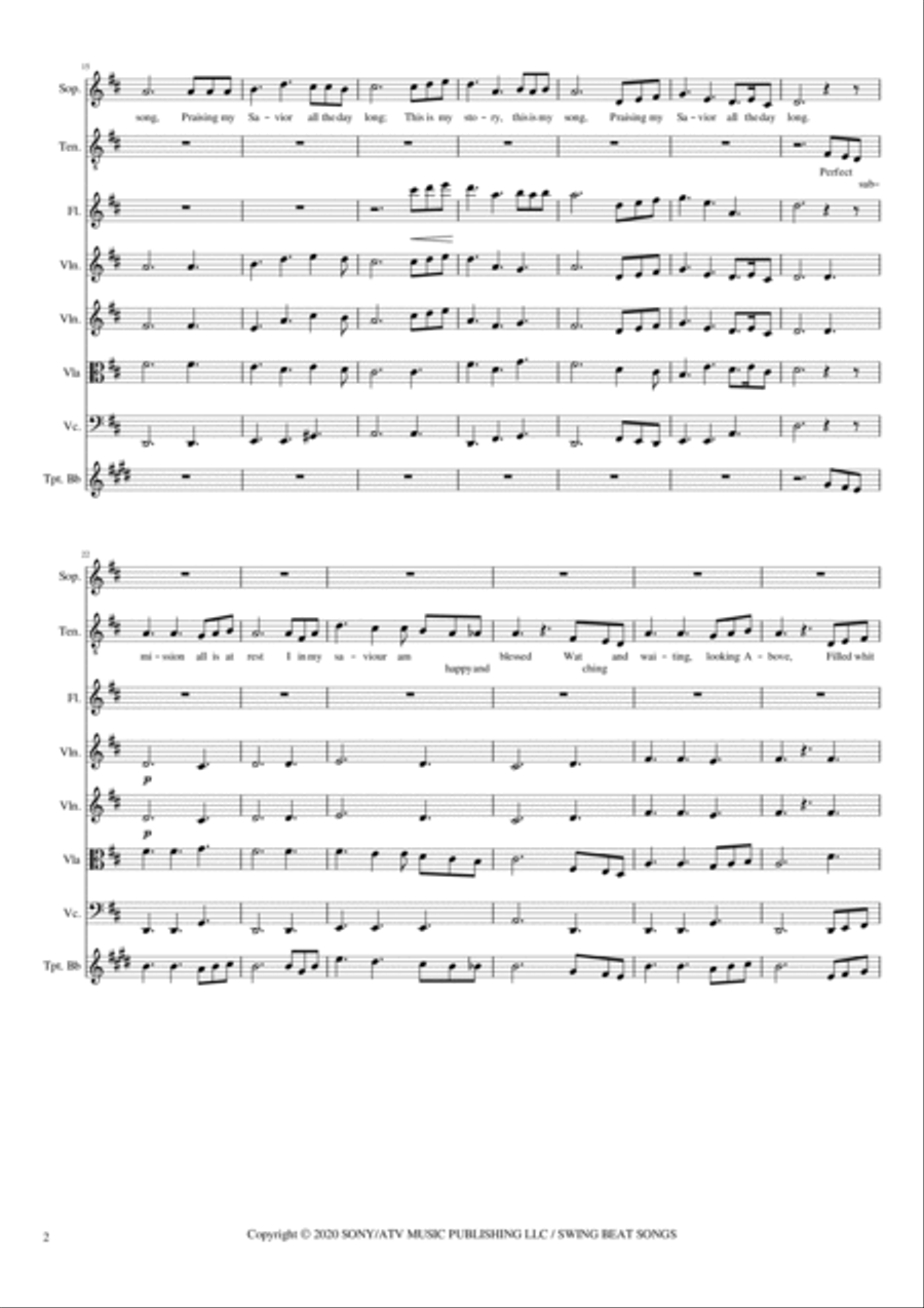 Blessed Assurance Choir scores gallery preview page 2