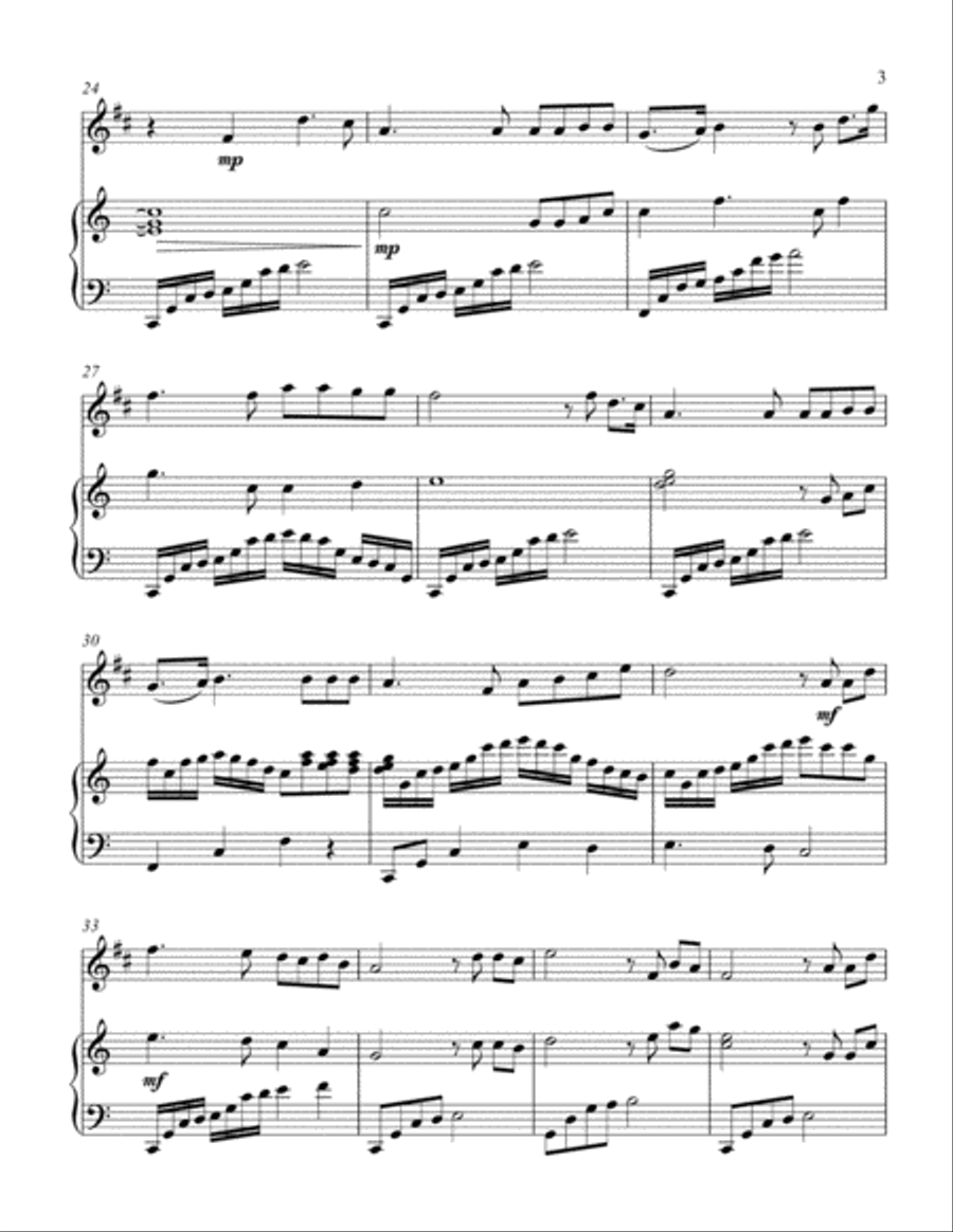 How Great Thou Art (treble Bb instrument solo) Piano scores gallery preview page 4