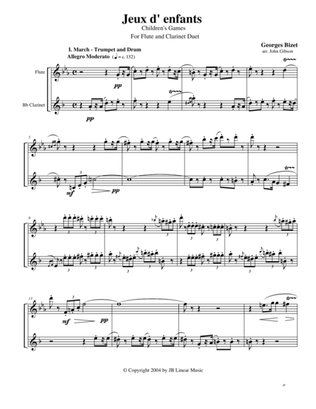 Bizet - Children's Games for Flute and Clarinet Duet