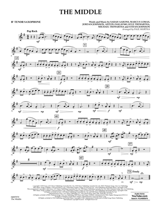 The Middle (arr. Paul Murtha) - Bb Tenor Saxophone