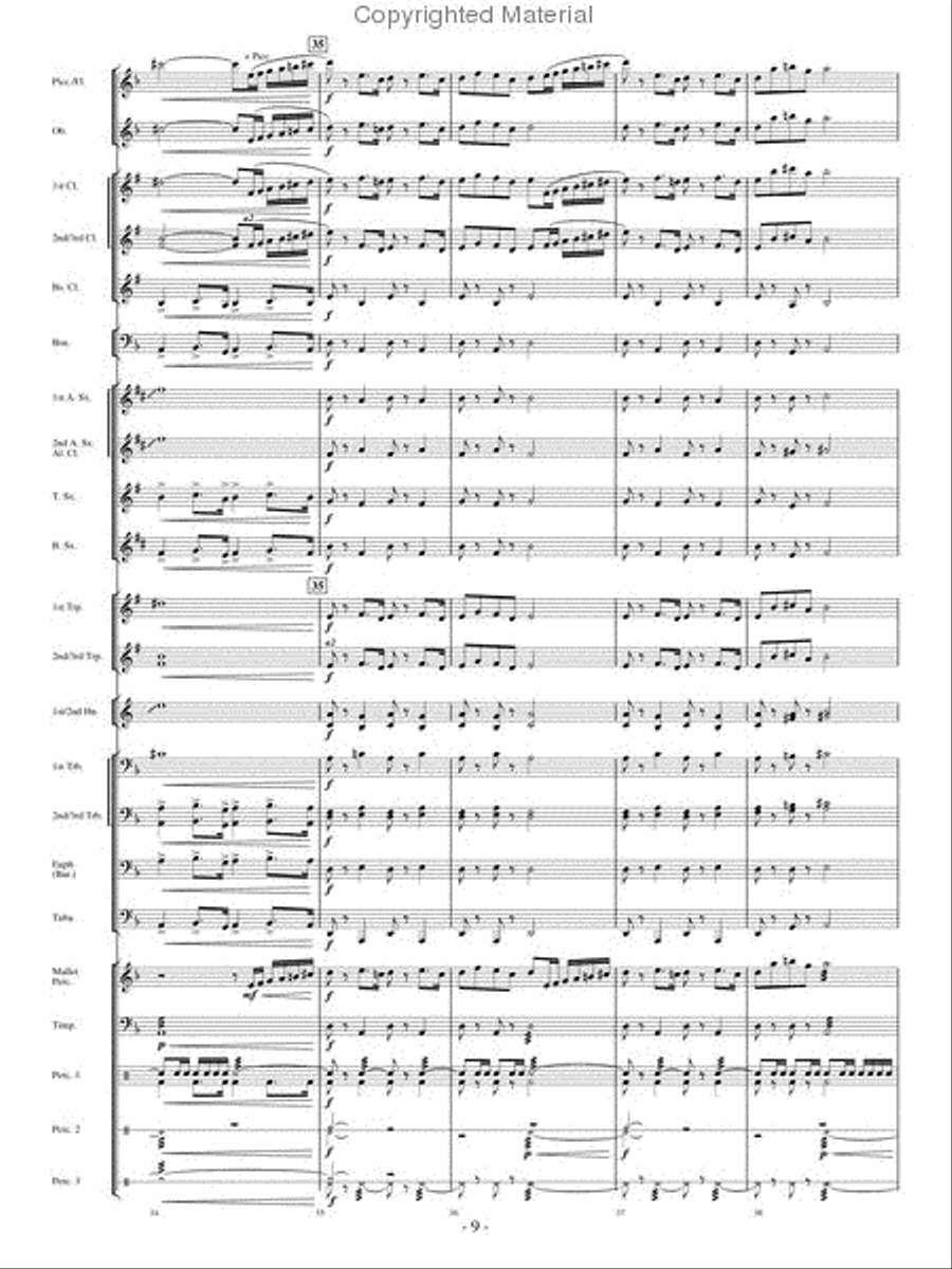 Quest of the Undaunted Knight Concert Band scores gallery preview page 8