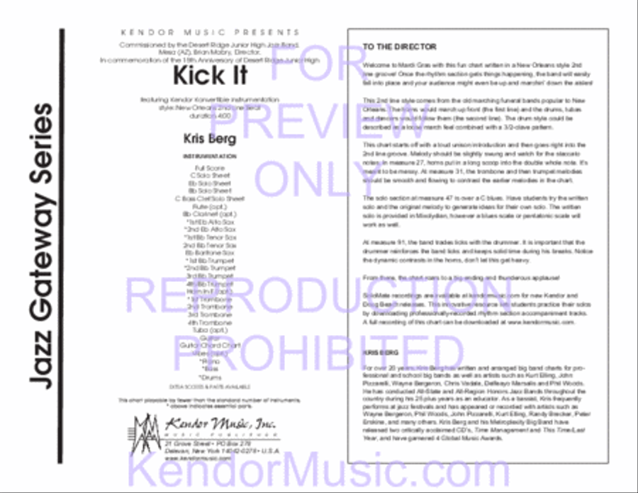 Kick It Jazz Ensemble scores gallery preview page 2