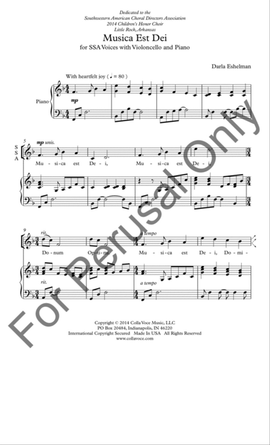 Musica Est Dei Donum Optimi SSAA scores gallery preview page 2
