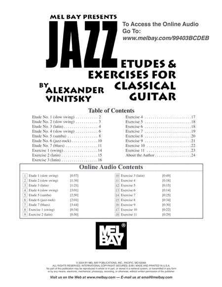 Jazz Etudes and Exercises for Classical Guitar image number null