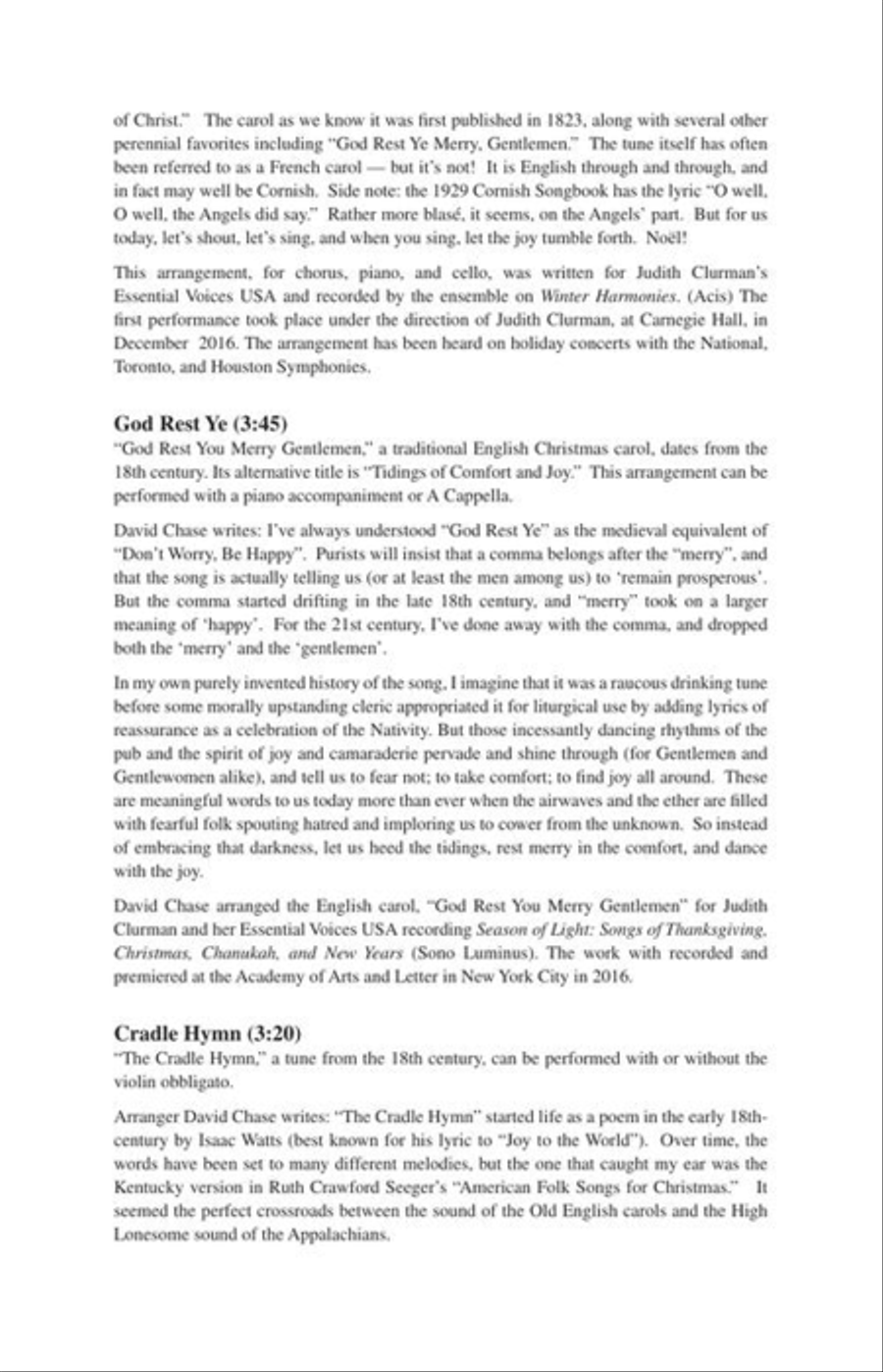 Sing Christmas - The Carol Arrangements of David Chase 4-Part scores gallery preview page 4