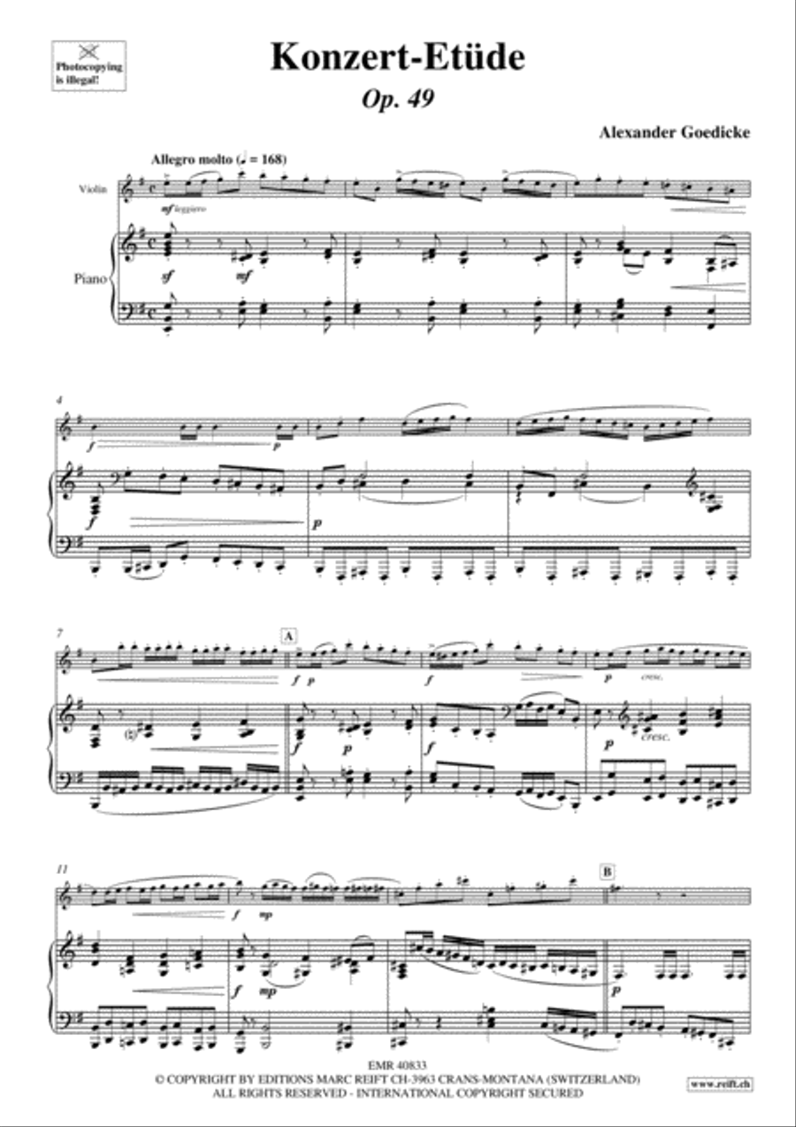 Konzert-Etude Konzert-Etude Violin Solo scores gallery preview page 5