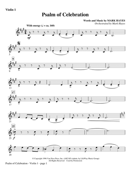 Psalm of Celebration - Violin 1
