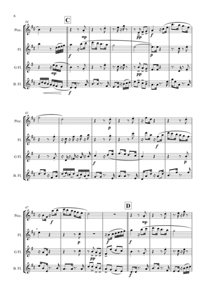 Toca do Vento - Baião for Piccolo, Flute, G Flute and Bass Flute Quartet image number null