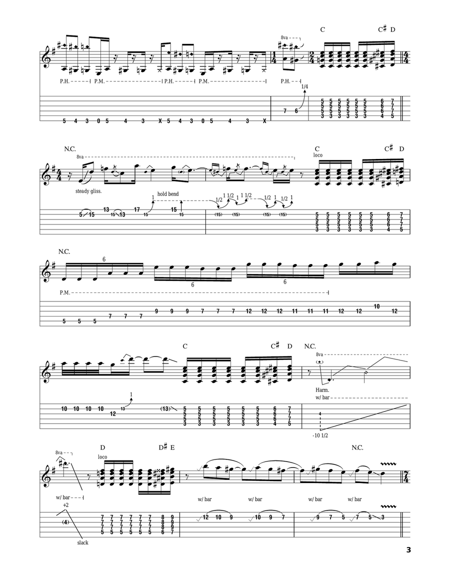 The Attitude Song Acoustic Guitar scores gallery preview page 3