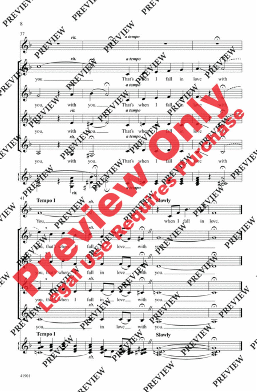 When I Fall in Love When I Fall in Love Women's Choir scores gallery preview page 8
