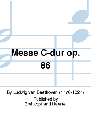 Book cover for Mass in C major Op. 86