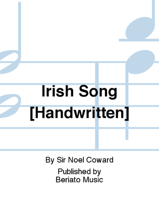 Irish Song [Handwritten]