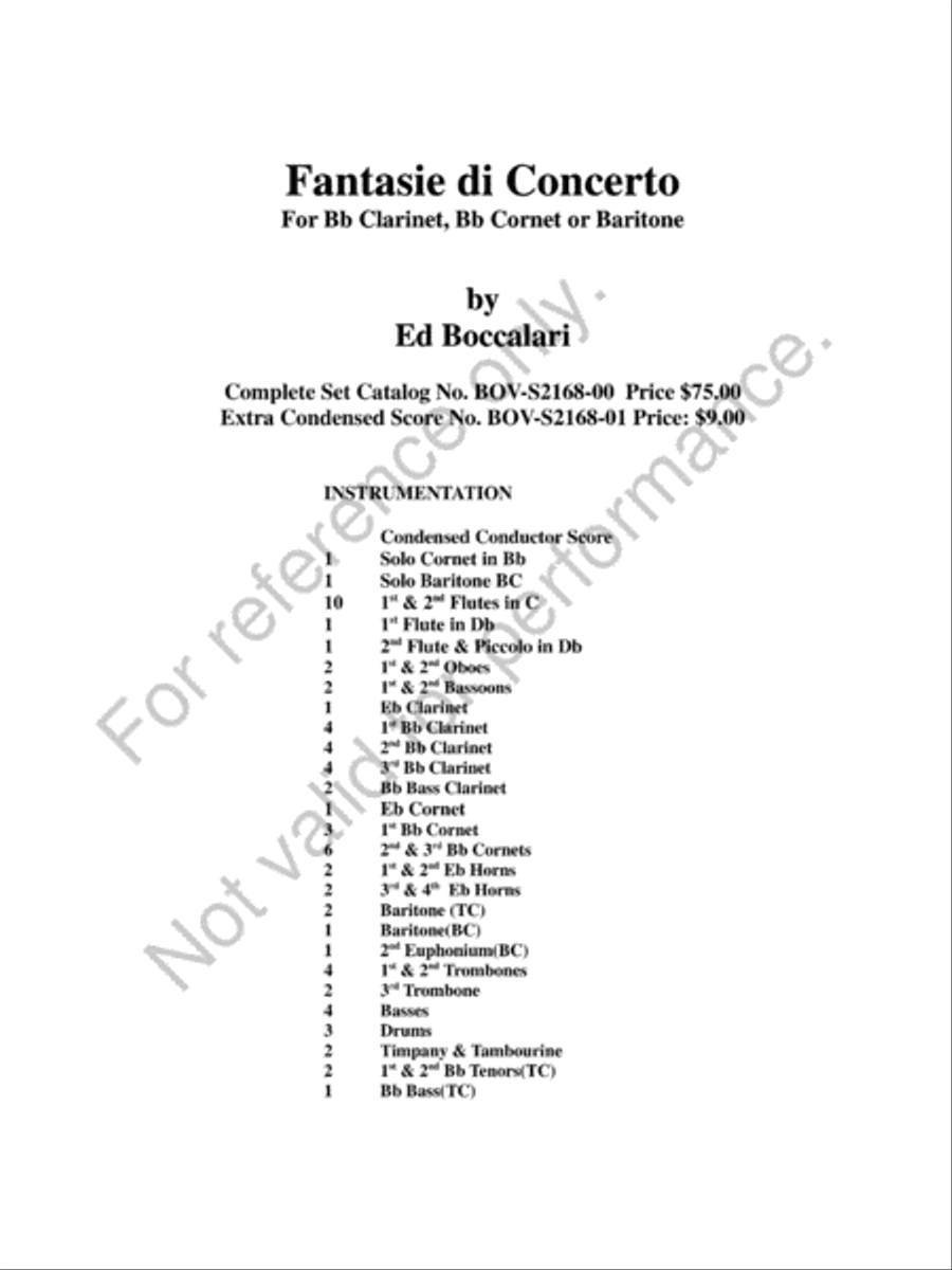 Fantasia di Concerto Fantasia di Concerto Concert Band scores gallery preview page 3