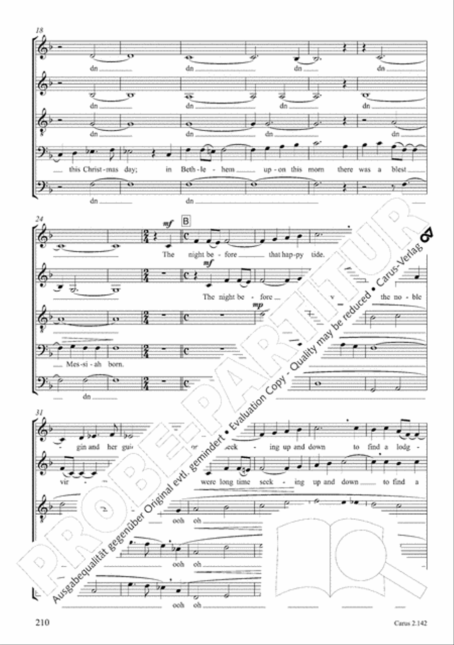 Christmas Carols of the World. Choral collection 4-Part scores gallery preview page 174