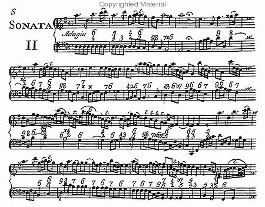 X sonatas, VI for solo violin and bass, and IV in three parts. Opus VIII