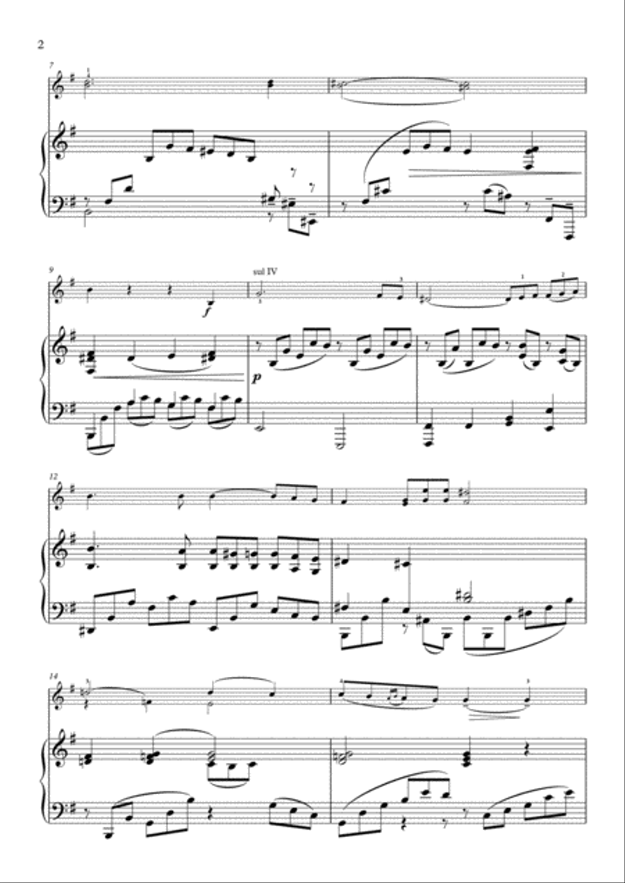 Chopin - Nocturne in E minor Op.72 For Violin and Piano Piano Solo scores gallery preview page 3