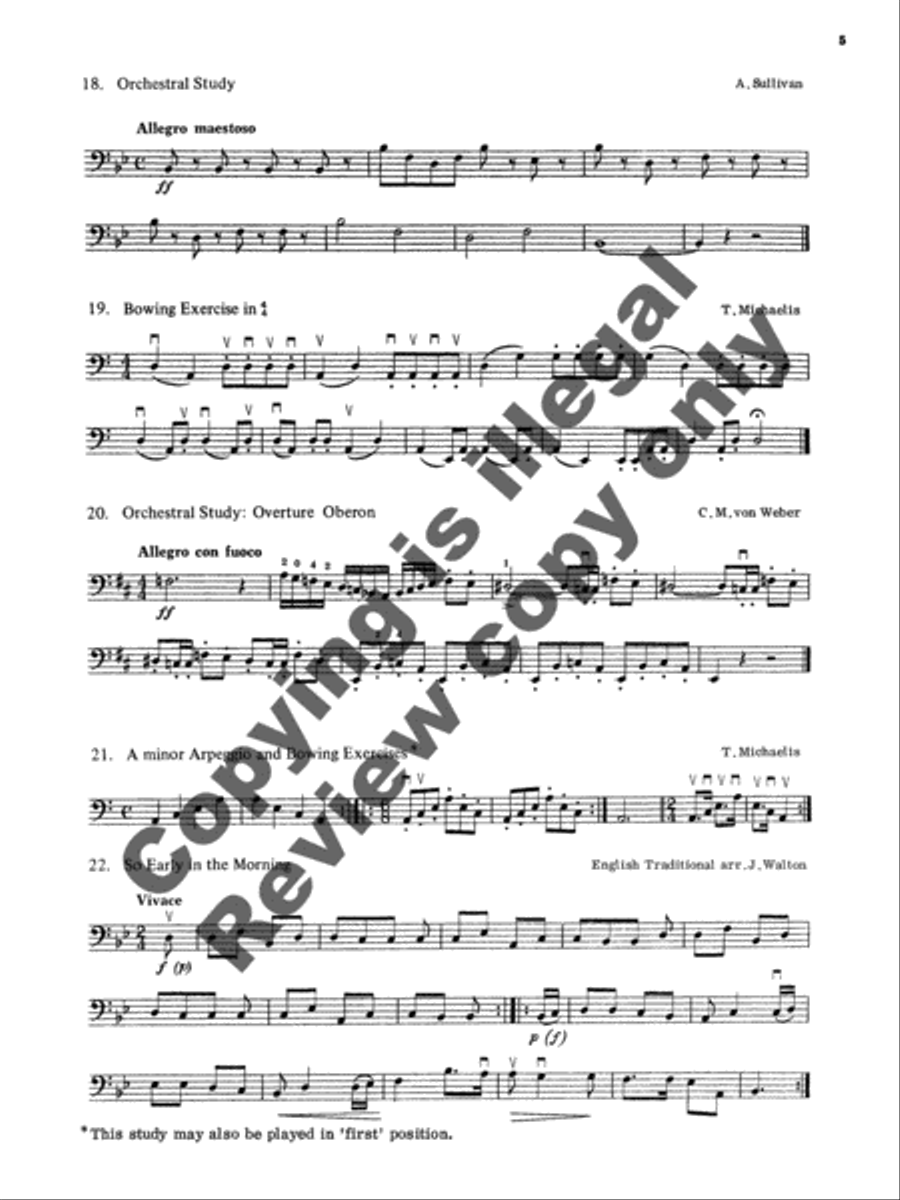 Yorke Studies for Double Bass, Volume 1 Double Bass scores gallery preview page 7