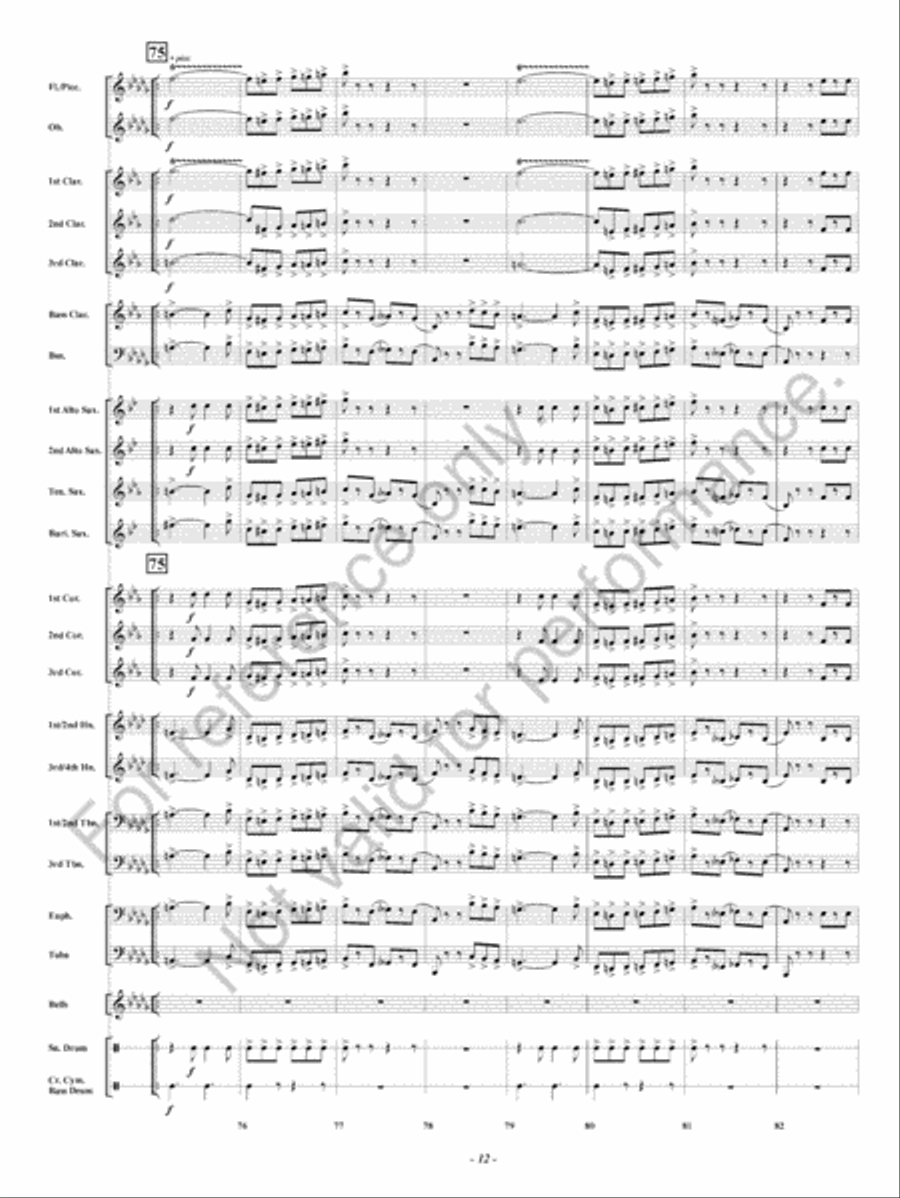 Lights Out Lights Out Concert Band scores gallery preview page 13