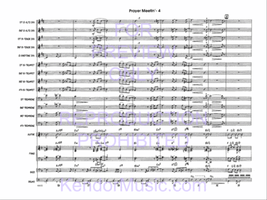 Prayer Meetin' Jazz Ensemble scores gallery preview page 6