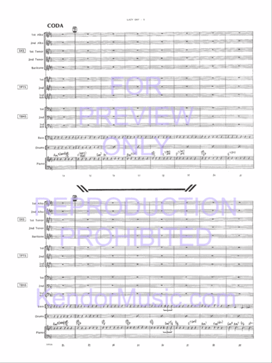 Lazy Day Jazz Ensemble scores gallery preview page 7