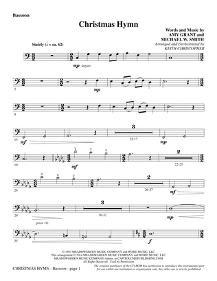 Christmas Hymn - Bassoon