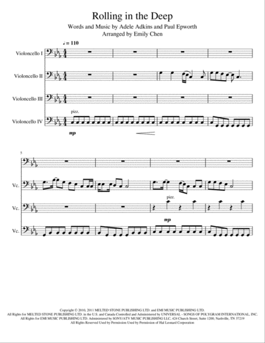 Rolling In The Deep Small Ensemble scores gallery preview page 1