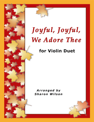 Book cover for Joyful, Joyful, We Adore Thee (for Violin Duet)