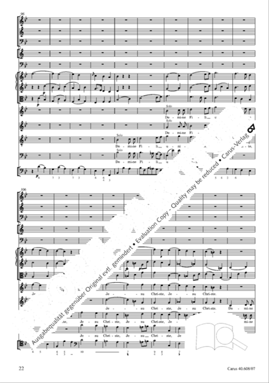 Missa Sancti Bernardi von Offida in B 4-Part scores gallery preview page 37