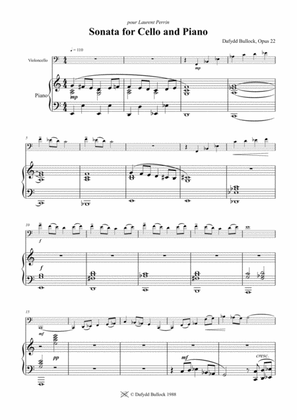 Sonata No. 1 for Cello and Piano, Op 22