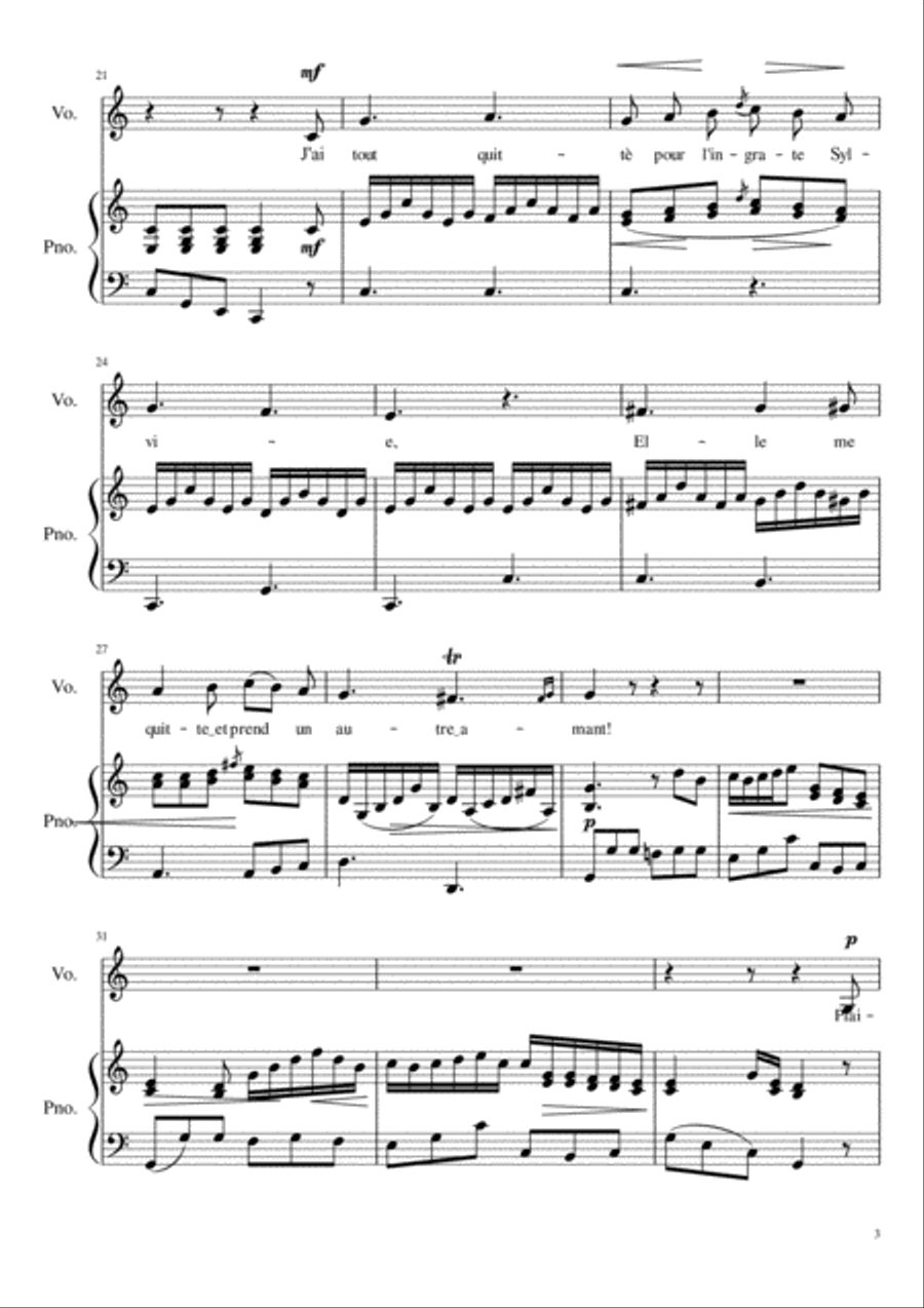 Plaisir d'amour - C Major Voice Solo scores gallery preview page 5