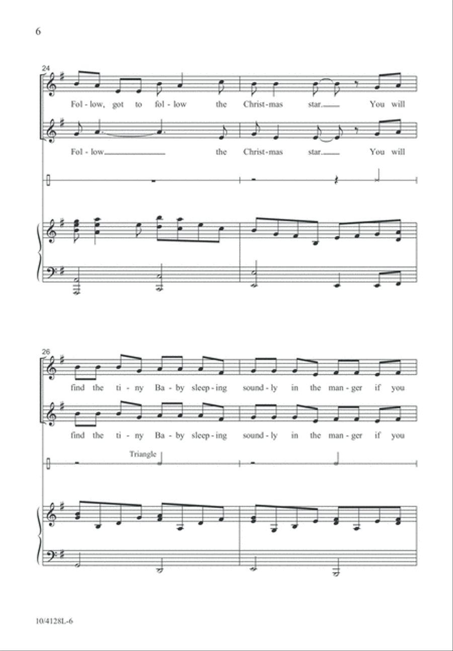 Follow the Christmas Star 2-Part scores gallery preview page 7