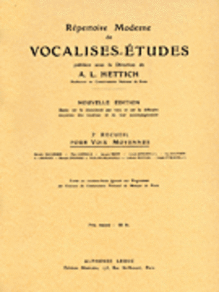 Book cover for Vocalise-Etude pour Toutes Voix - Volume 3