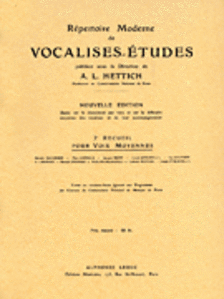 Vocalise-Etude pour Toutes Voix - Volume 3