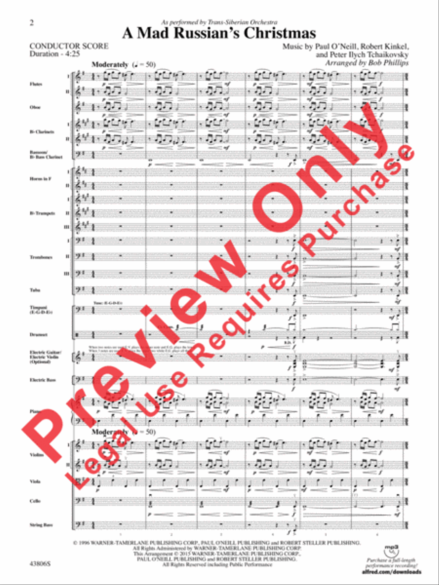A Mad Russian's Christmas Full Orchestra scores gallery preview page 30