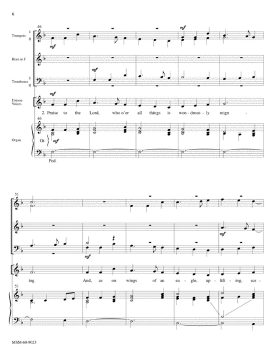 Praise to the Lord, the Almighty (Full Score) Choir scores gallery preview page 4