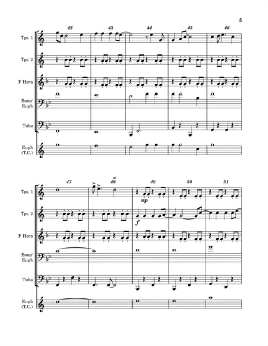 Lookin' Out My Back Door Lookin' Out My Back Door Euphonium scores gallery preview page 5