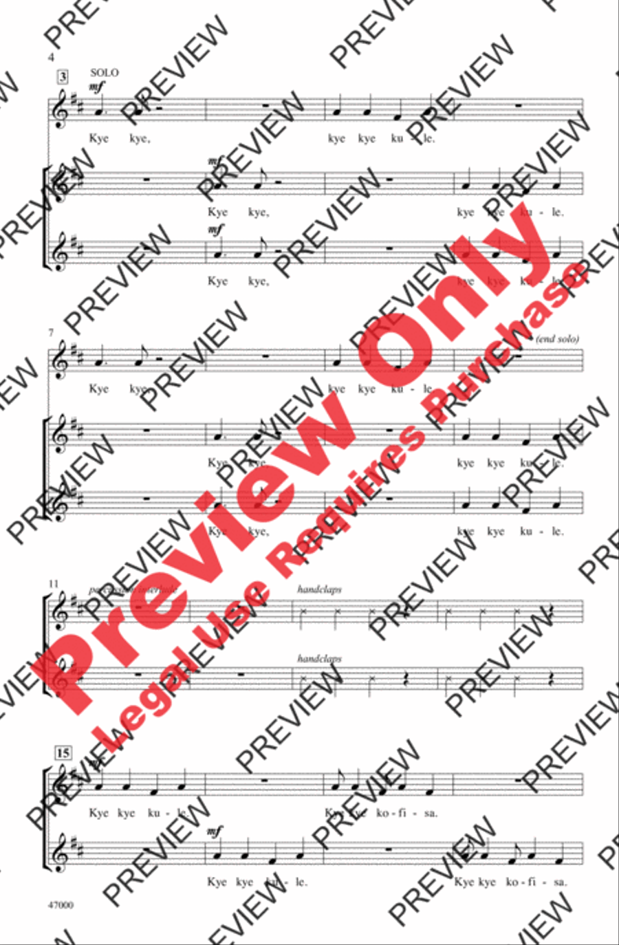 Kye Kye Kule 2-Part scores gallery preview page 3