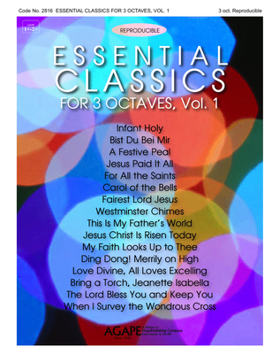Book cover for Essential Classics for 3 Octaves, Vol. 1 (Reproducible)-Digital Download