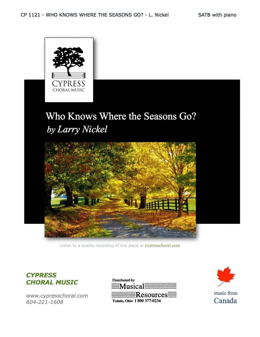 Who Knows Where The Seasons Go 4-Part scores gallery preview page 1