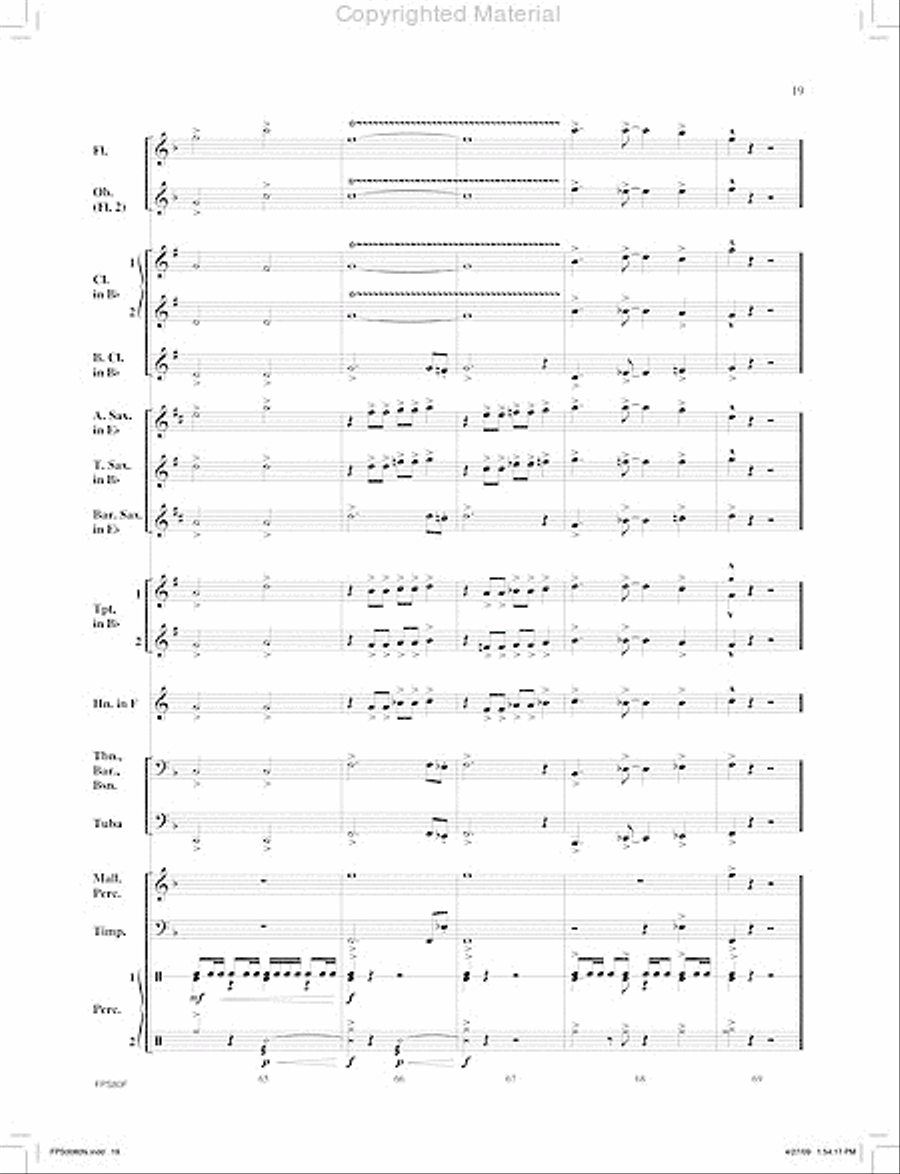 The Cliffs of Mendocino Concert Band scores gallery preview page 20